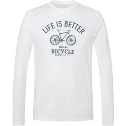 Super Natural, Herren, Funktionsunterhose, Better Bike Bio C L/S (L), Weiss, Grau