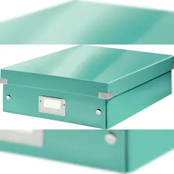 LEITZ Organisationsbox Click & Store mittel eisblau Packung mit 6 Stück