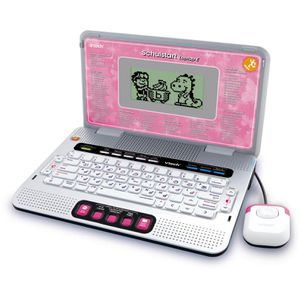 vtech 109794 Lerncomputer Schulstart Laptop E, 6-8 Jahre, mit 160 Lernspielen in Deutsch & Englisch, pink