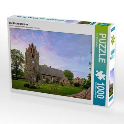 CALVENDO Puzzle Dorfkirche Börnicke | 1000 Teile Lege-Größe 64x48cm Foto-Puzzle für glückliche Stunden