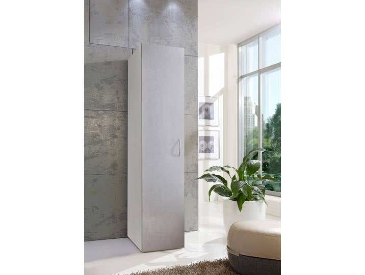 Wimex Multiraumkonzept Schrank 1 Tür Weiß/Beton/Lichtergrau