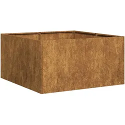 vidaXL Pflanzkübel Rostig 80x80x40 cm Wetterfester Stahl