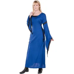 Metamorph Burgfäulein Kleid mit Trompetenärmeln blau (S)