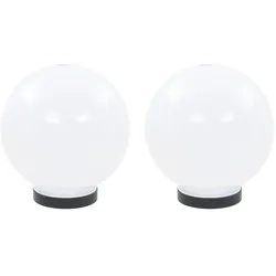 vidaXL LED-Gartenleuchten 2 Stk. Kugelförmig 20 cm PMMA