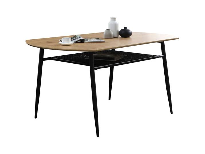 Tisch Josua MDF natur/schwarz B 160 T 90 cm