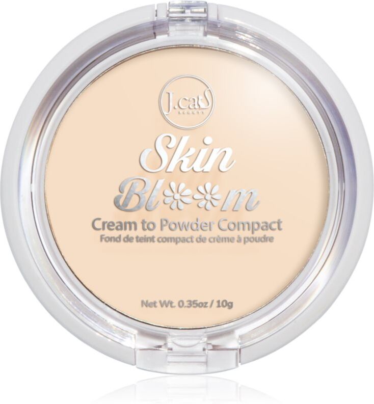 J.Cat Beauty Skin Bloom compact cream foundation for full coverage shade 101 Ivory 7.5 g