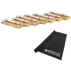 Meinl Sonic Energy Klangstäbe EC-SET-CHA-7 Chakra Set 7-teilig mit Tuch, Perkussion, Silber