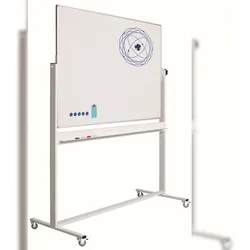 PROREGAL Magnetische doppelseitige Drehtafel Whiteboard für intensive Nutzung, HxB 100x200cm, 360° drehbar und auf jeden Winkel einstellbar