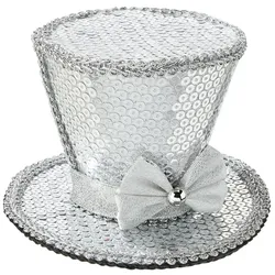 Mini-Zylinder "Pailletten", silber