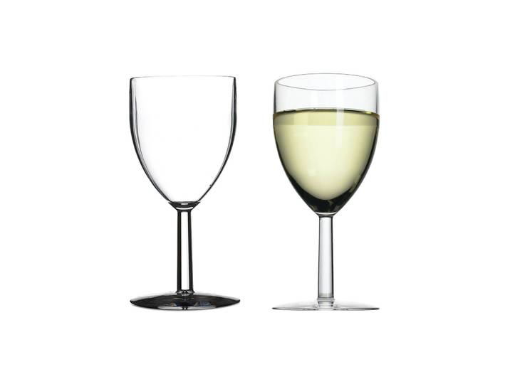 Weinglas MEPAL Kunststoff-Weißweingläser 200 ml 2er Set transparent , bunt (transparent), Kunststoff, Trinkgefäße, Weinglas