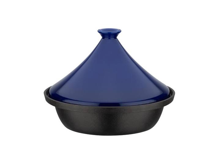 Schmortopf mit Deckel Blau/Schwarz, D: 30cm