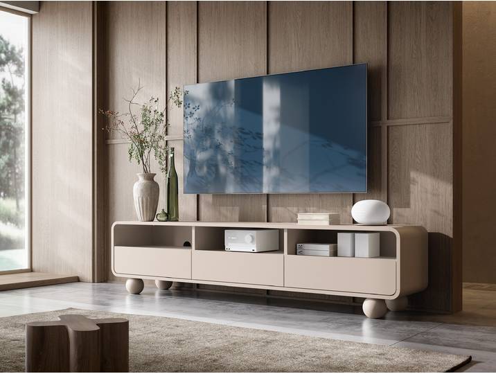 Designer TV Lowboard Layla 180 cm - Beige - Luxusbetten24
