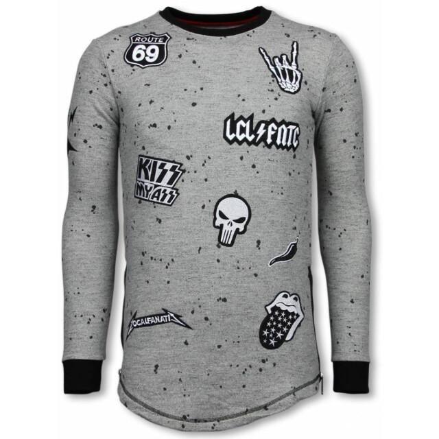 Local Fanatic Longfit embroidery sweater patches