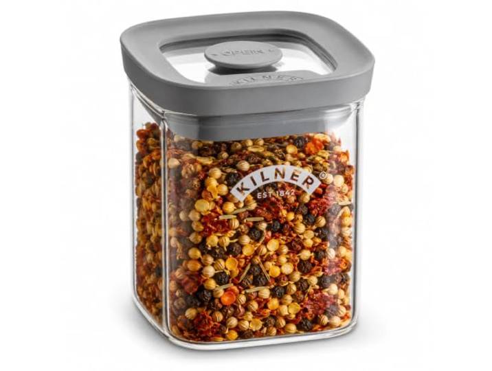 Kilner Fresh Storage Bocal à épices en verre hermétique 160 ml avec couvercle hermétique sans BPA pour herbes épices garde-manger placard cuisine organisation