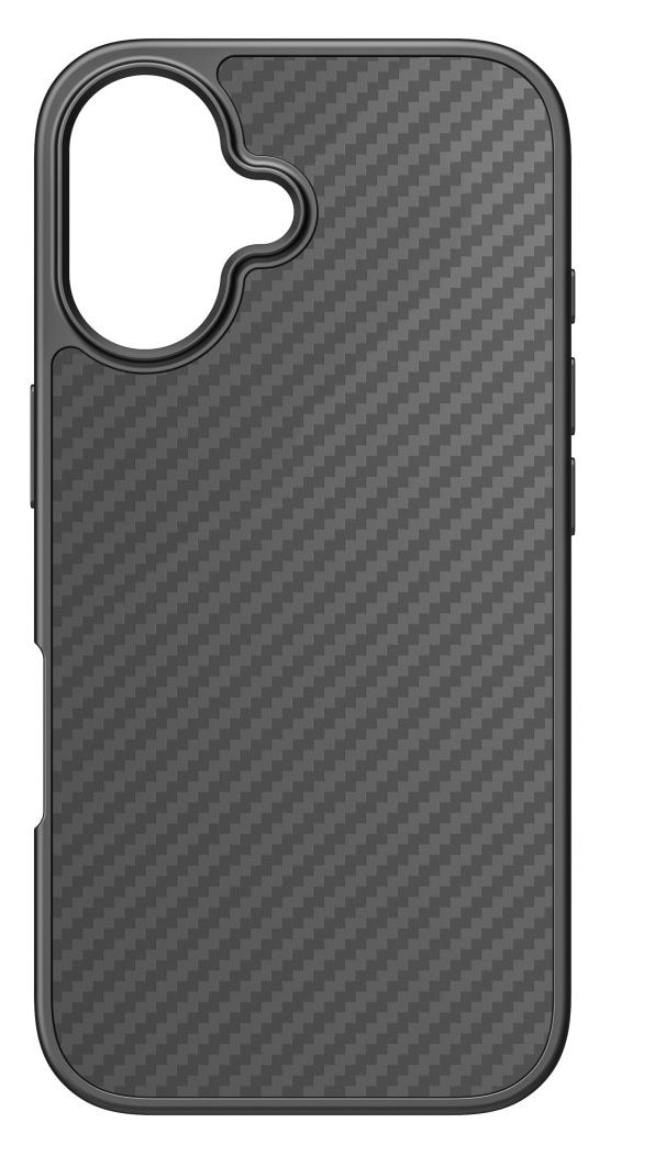 BlackRock Robust Carbon Case Cover für iPhone 16 (Schwarz) 00228081