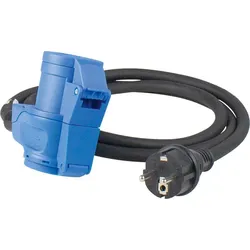 as-Schwabe Adapterleitung Camping, 1,50 m, schwarz