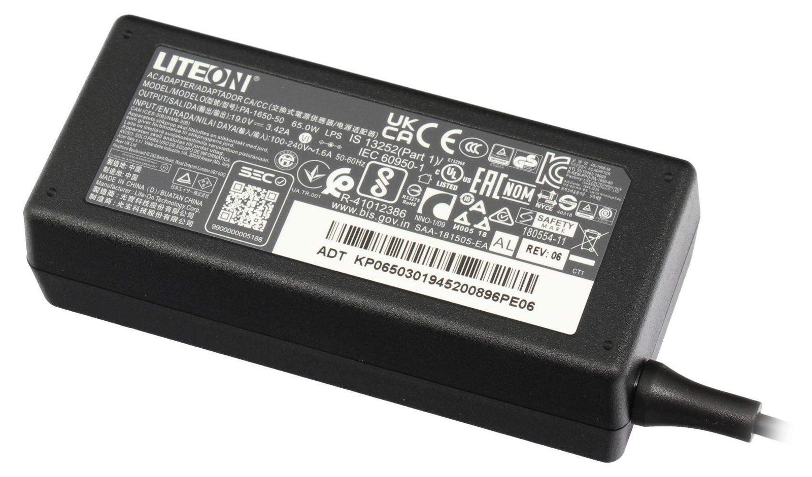 Acer AC-adapter 65W voor laptops, 19V