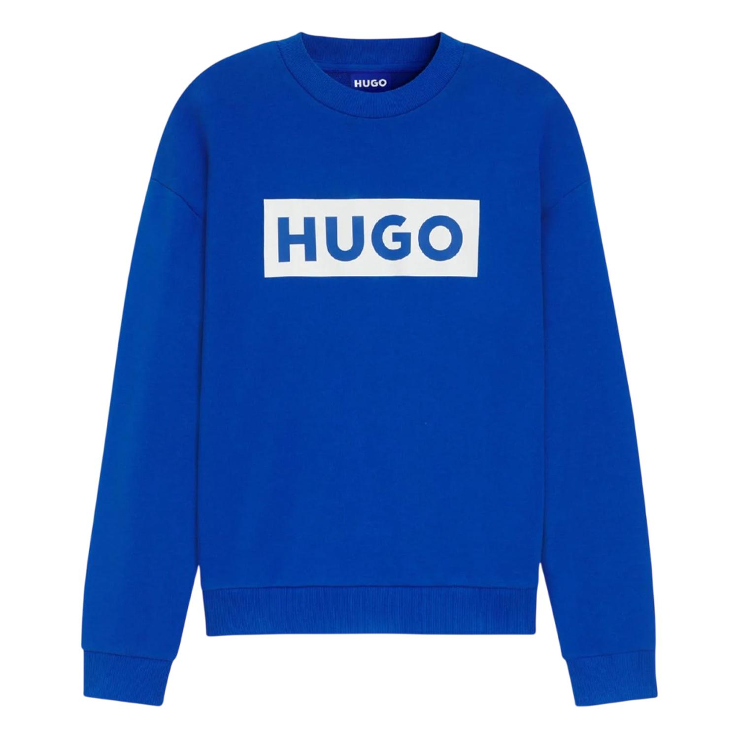 Hugo Heren Niero Logo Crew Neck Sweatshirt (Blauw)