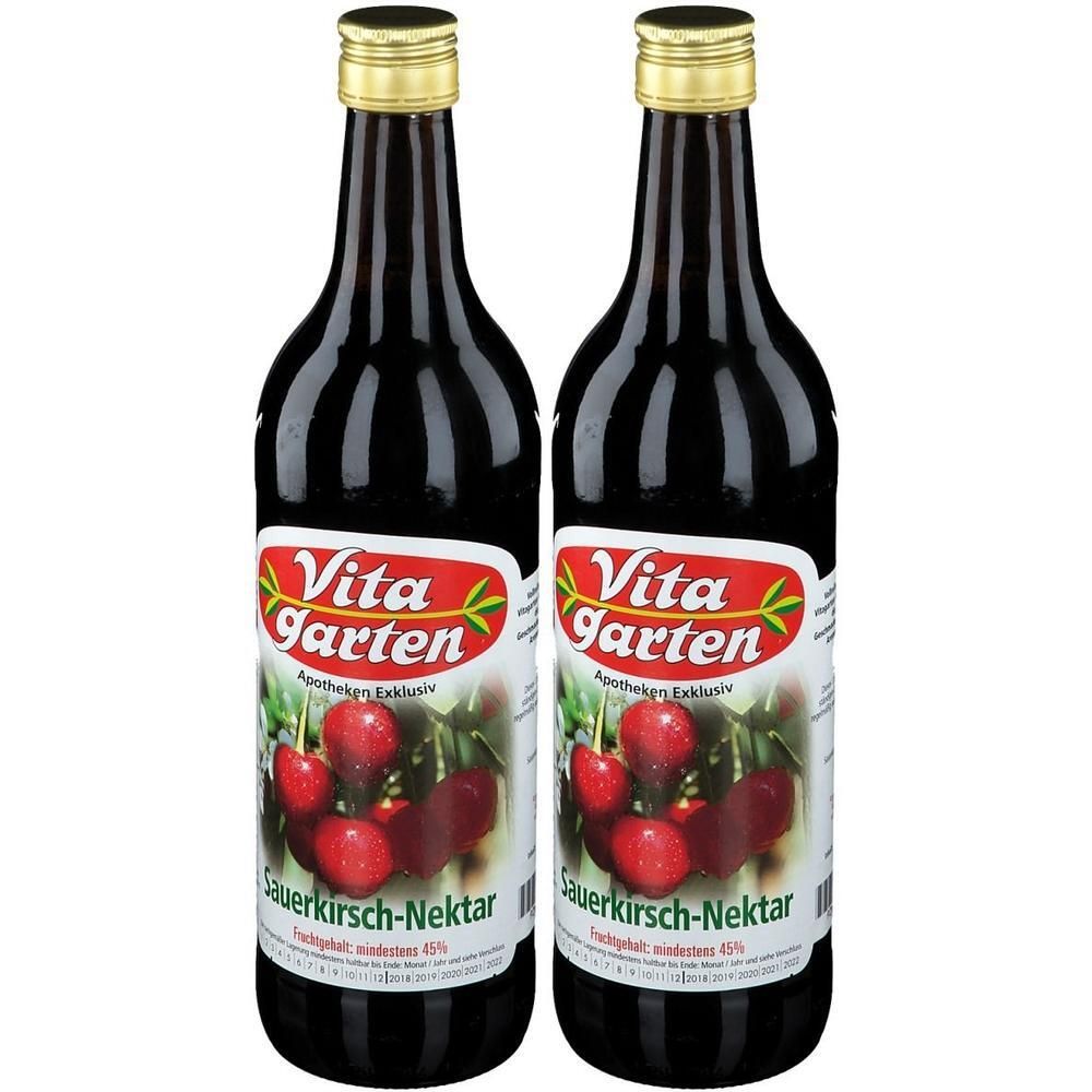 Vitagarten Sauerkirsch Nektar 2x 2x750 ml Saft