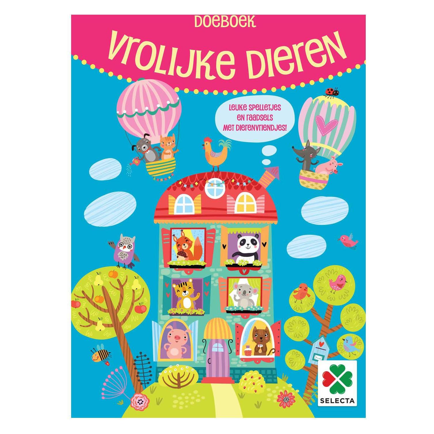 Selecta Spielzeug Aktivitätenbuch "Glückliche Tiere" (Niederländisch) (56822)