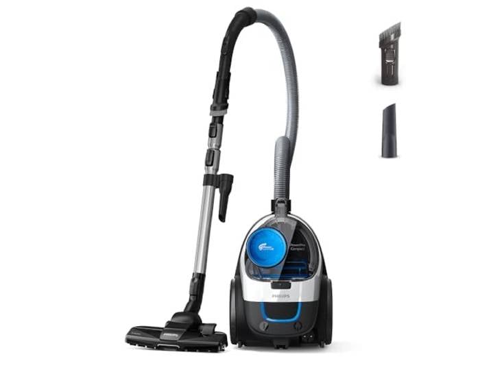 PHILIPS aspirateur sans Sac PowerPro Compact\, 900W\, 1\,5L\, PowerCyclone 5 Aspirateur léger\, Filtre HEPA H13 – 99\,9% de la poussière*\, Brosse TriActive sols durs & tapis\, Vidage propre (FC9332/09)