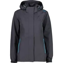 CMP Damen Blouson WOMAN JACKET ZIP HOOD WITH VENTILATION, Größe 46 in Grau Grau