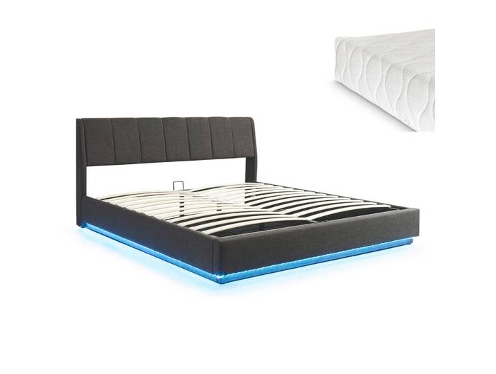 LED POLSTERBETT Tröstiar mit Matratze