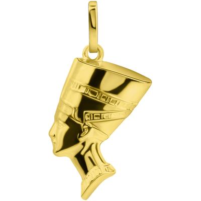 Kettenanhänger FIRETTI "Schmuck Geschenk Gold 375 Halsschmuck Anhänger Nofretete", gold (gelbgoldfarben), Schmuckanhänger, Damen, Gelbgold 375, 0,57 g, Kettenanhänger