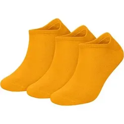 DILLY SOCKS 3er-Pack Sneakersocken One Color Shorties, Größe 36-40 in Gelb Gelb