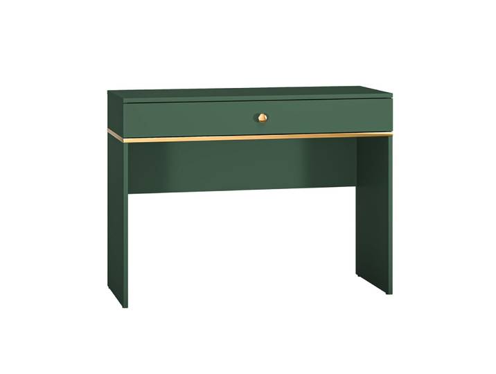 Console coiffeuse 1 tiroir mélaminé vert