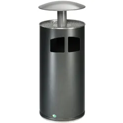 VAR Abfall/Ascher inklusive Inneneinsatz, Volumen 75 l, silber, Abfalleimer, Silber