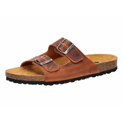 Pantoffel LICO "Pantolette Alvaro", Herren, Gr. 40, braun, Leder, Schuhe