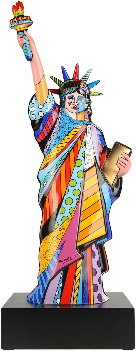 Goebel Romero Britto Liberty Decoratief Beeld - Porselein - Limited Edition - 69 cm