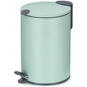 Kela Mülleimer Mats, 23616, salbeigrün, Kosmetikeimer aus Metall, 3 Liter