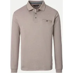 Poloshirt mit Melierten Muster Beige L