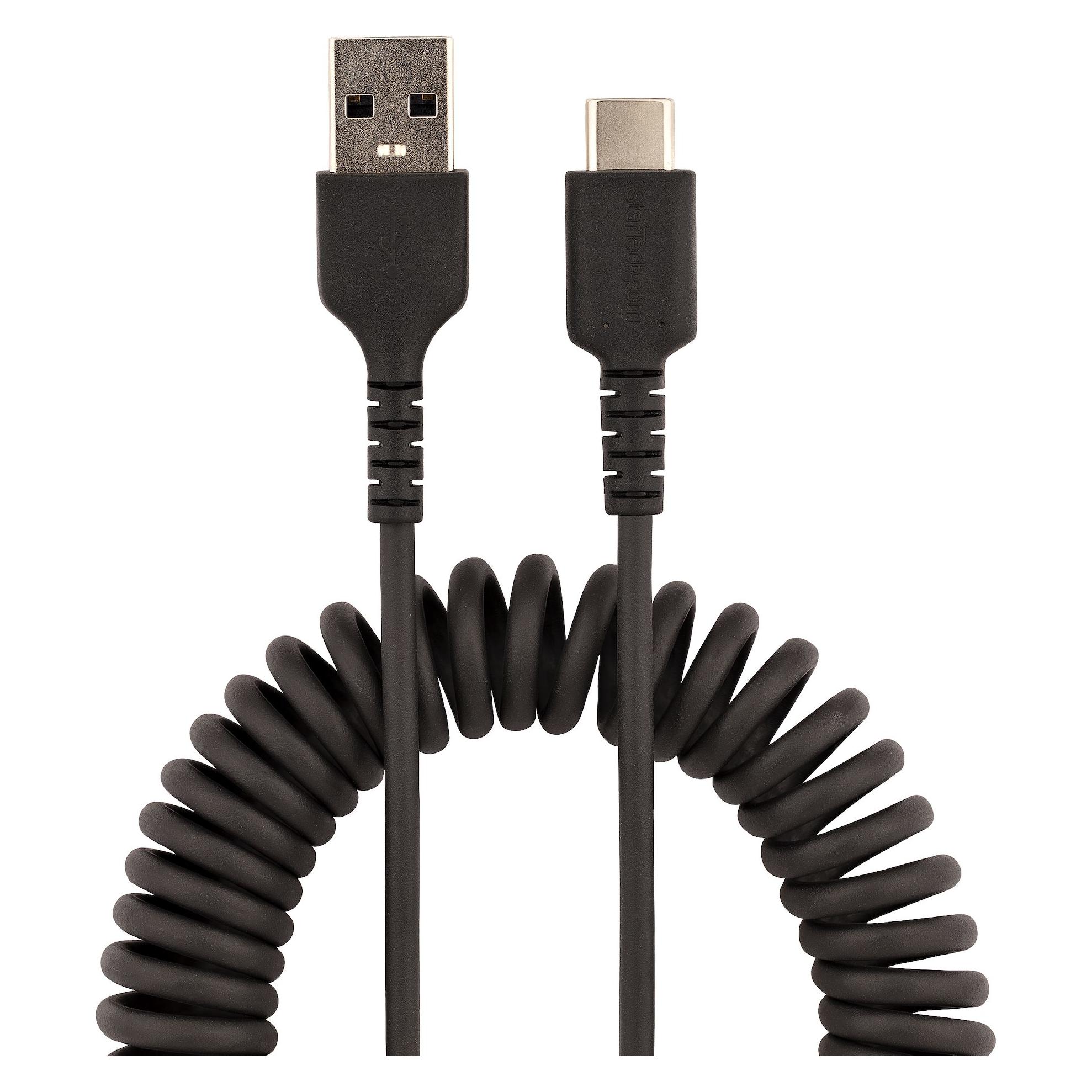 StarTech com R2ACC-1M-USB-CABLE, 1 m, USB A, USB C, USB 2.0, 480 Mbit/s, Schwarz (1 m, USB 2.0) (R2ACC-1M-USB-CABLE)