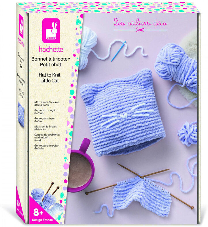 Les Ateliers Déco : Bonnet à Tricoter Petit Chat - Janod