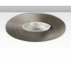 ISOLED Einbaurahmen für GU10/MR16 Spots, IP20, rund, Blende Ø 8.5cm / 0.3cm, DA Ø 68mm, inkl. GU10 Fassung, Alu gebürstet ISO-115694