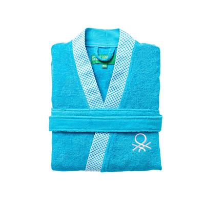 Benetton - Bademantel L/XL 100% Baumwolle 380GSM in Türkisblau - Onda Marina