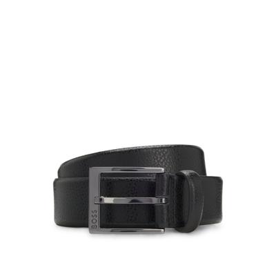 Ledergürtel BOSS "Elloy Sz35", Herren, Gr. 105, schwarz (schwarz 001), Leder, unifarben, Gürtel Ledergürtel, in Italien gefertigt