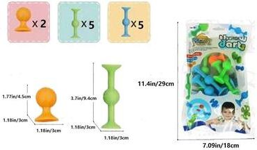 Modern Mode Marketplace Suction Cup Toy Set, Soft Throw Darts, Building Blocks Pop Sucker Fidget Toy For Kids & Parent Child Interactive Game large 12 Pcs