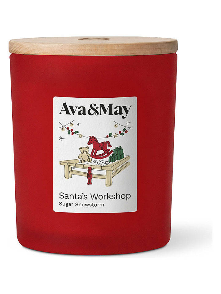 AVA & MAY Duftkerze "Santa's Workshop" in Rot - 220 g - onesize