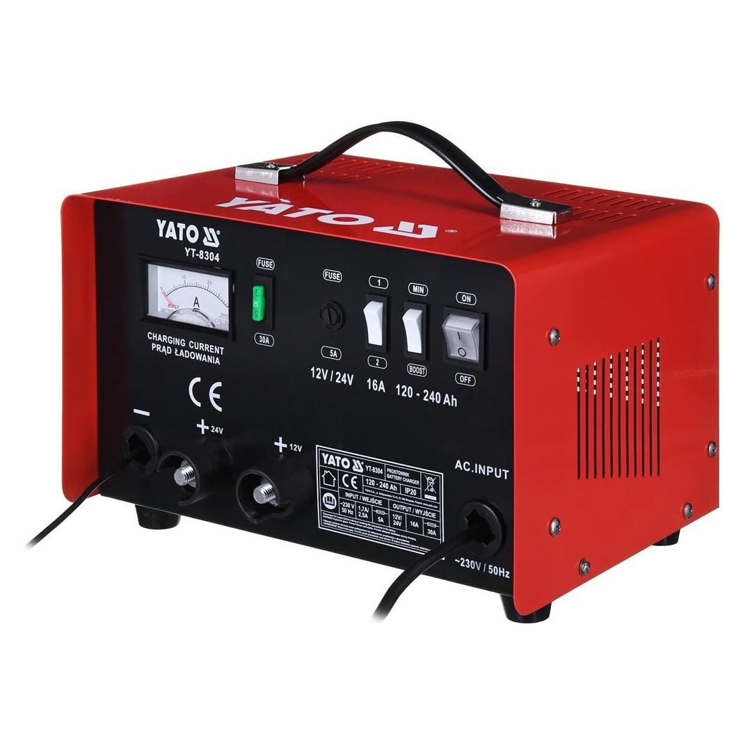 Yato CHARGER WITH ADVANCED 16A 12V (16 A, 12V, 24V) (YT-8304)