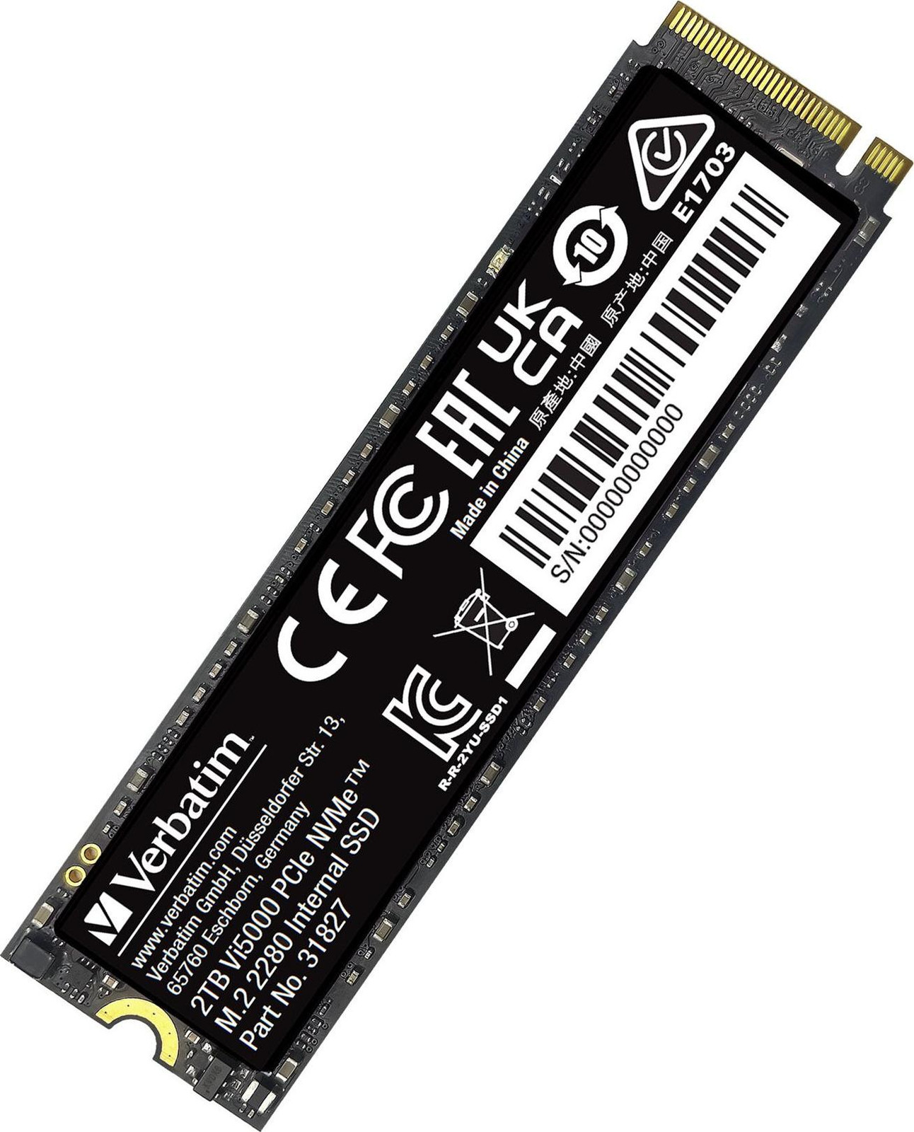 Verbatim Vi5000 M.2 SSD - 2TB PCIe4 NVMe - 31827