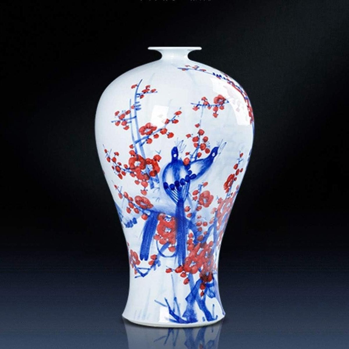 Decoratieve Keramische Vaas in Blauw Wit