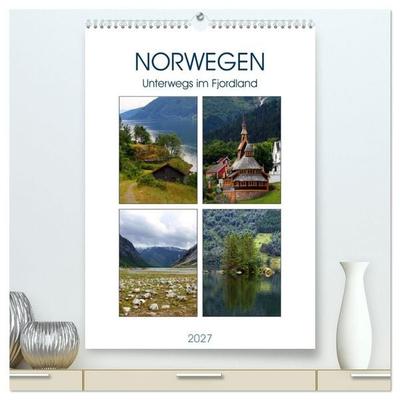 Norwegen - Unterwegs im Fjordland (hochwertiger Premium Wandkalender 2027 DIN A2 hoch), Kunstdruck in Hochglanz