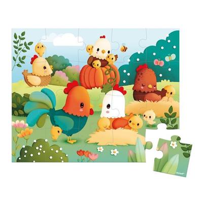 Puzzle Willkommen auf dem Hühnerhof – Spielspaß mit 20 Teilen