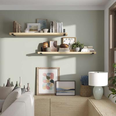 Wallniture 48-60-72 Inch Floating Shelf, Book Shelves for Living Room, Shelving Units and Storage, Office Shelves, Hanging, Finish Options