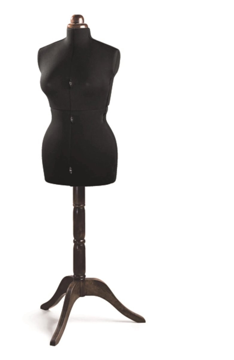 Lewenstein Lady Valet verstelbare paspop voor dames, Zwart, Medium