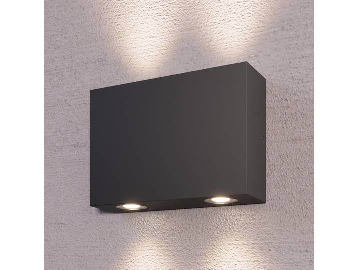 Henor Applique Murale d'Extérieur Graphite - Lucande - Moderne - Métal - Angulaire